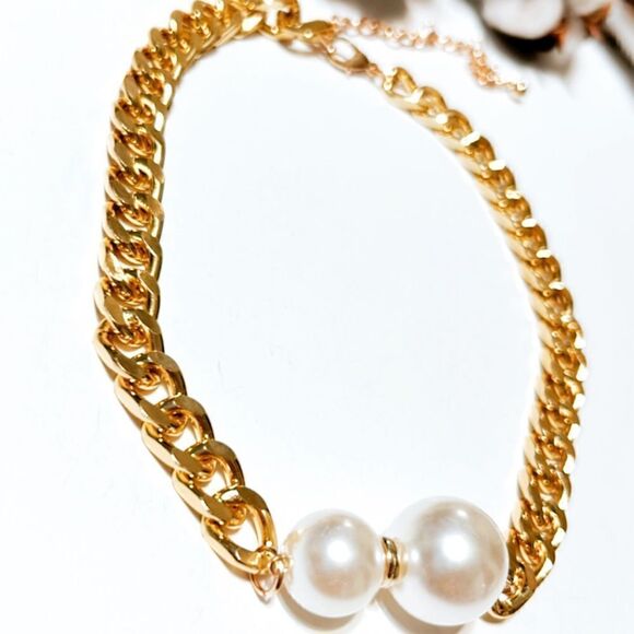 Pearl decor necklace N113 - Picture 5 of 6